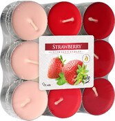 Sviečka čajová Strawberry 18ks Bartek 